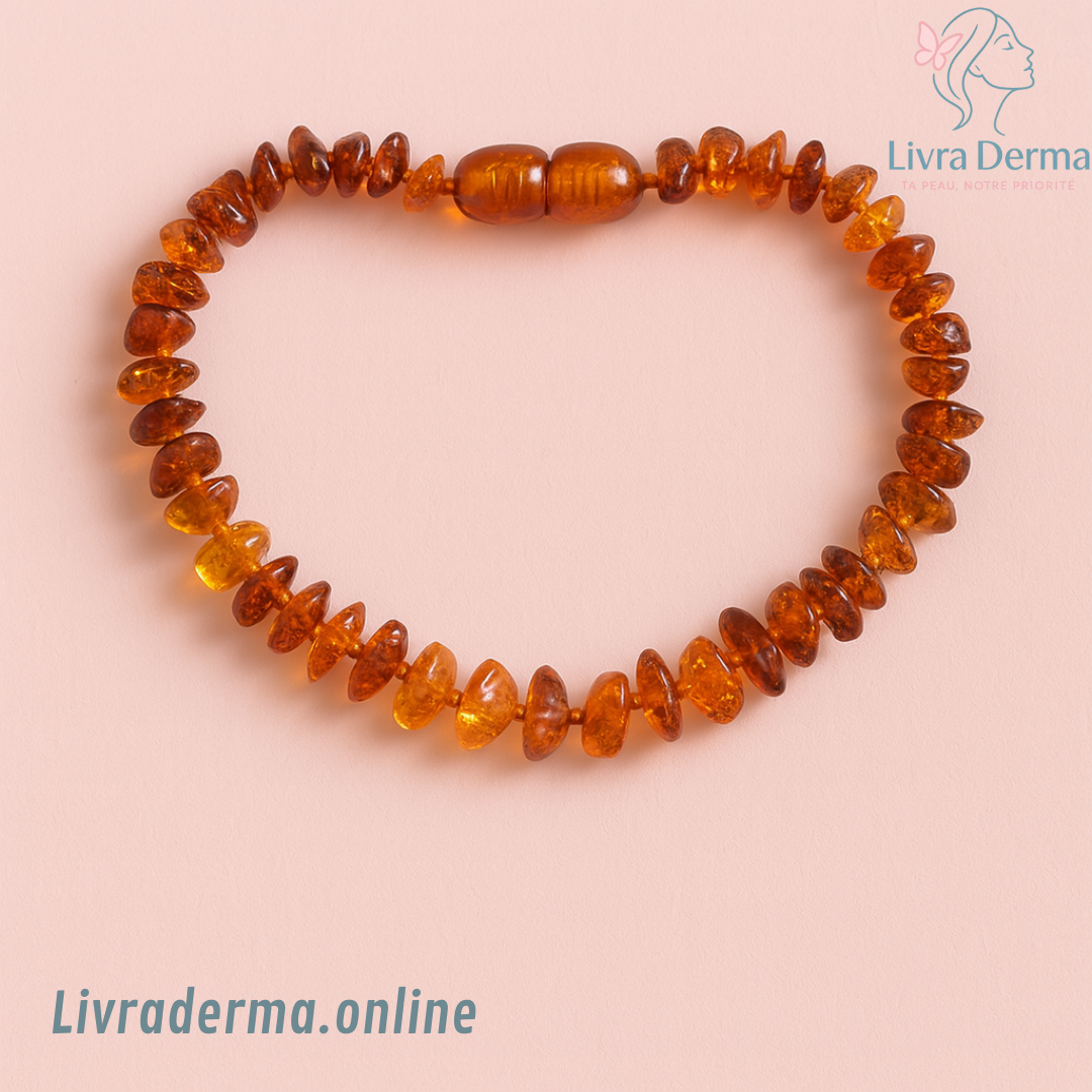 Collier d’ambre naturel pour bébé