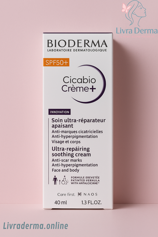 Bioderma Cicabio Crème+ SPF50+ – Soin Réparateur Anti-Marques